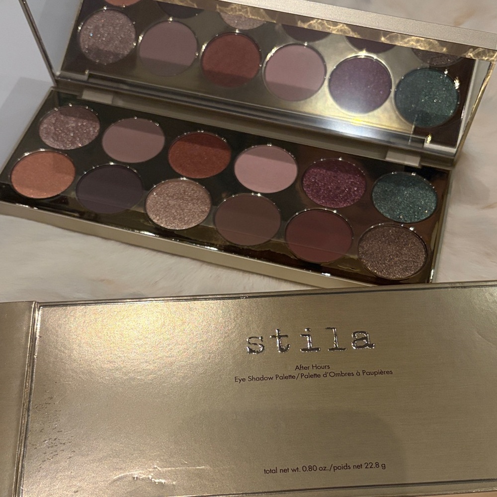Stila After Hours Eyeshadow Palette with Gold, Brown, and Purple Shades